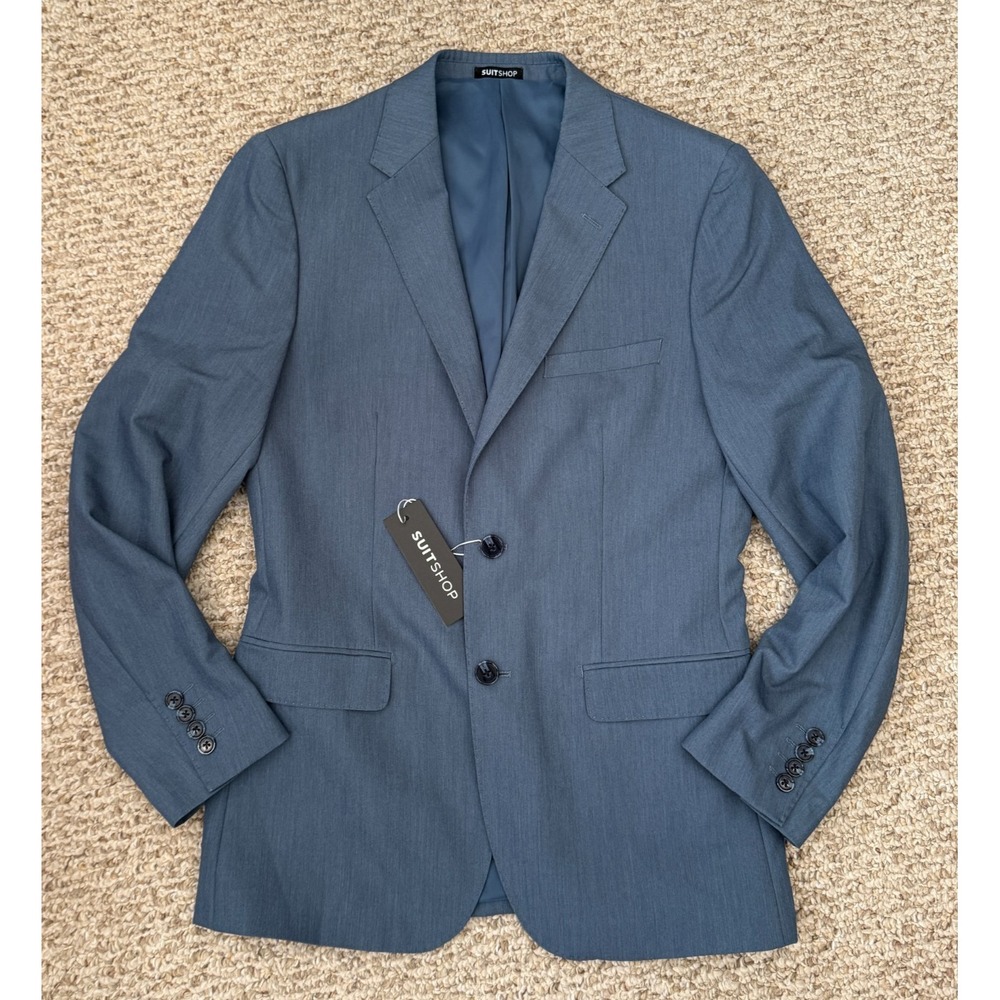 SuitShop Mens Jacket Sz 38 R Slim‎ Fit Blazer NWT